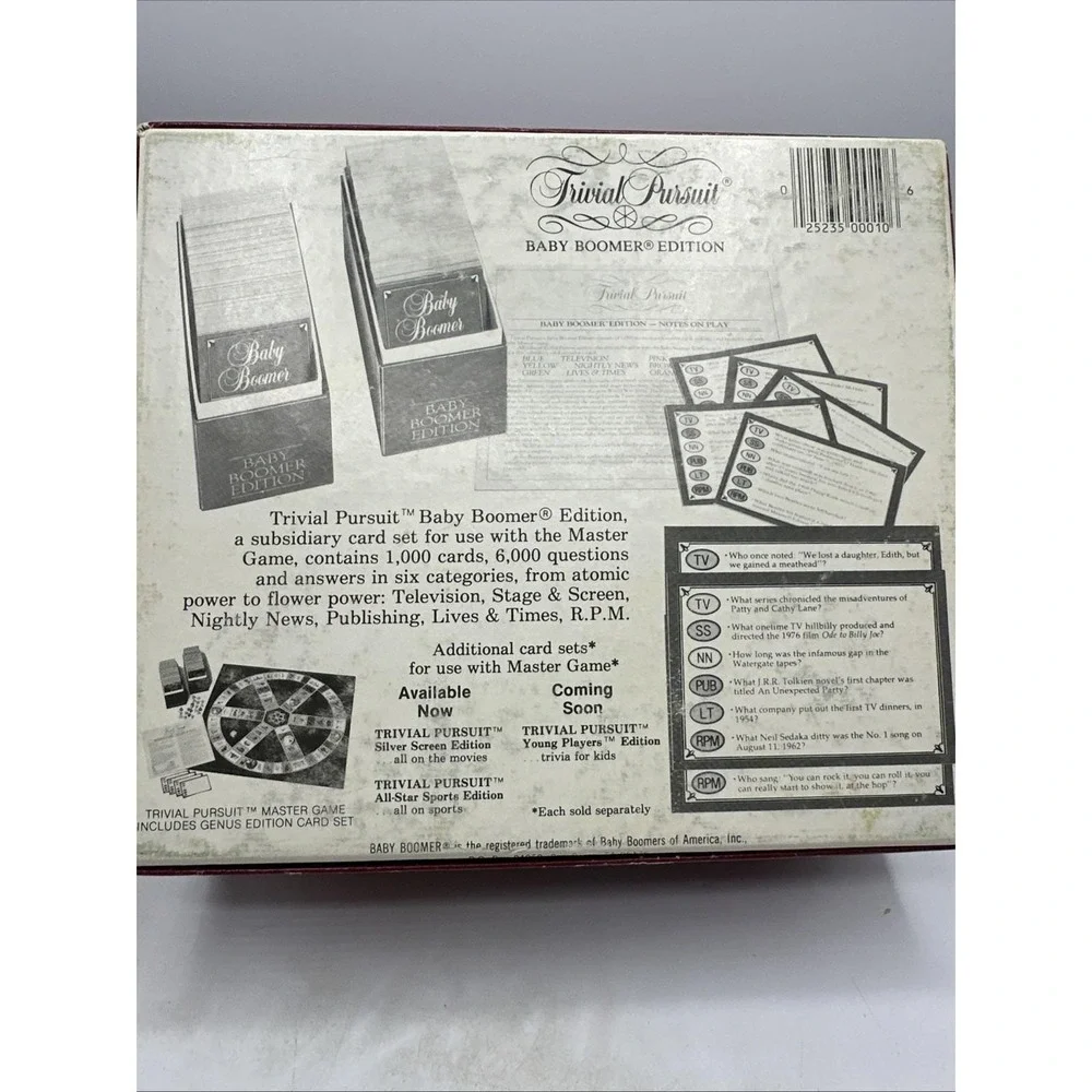 Trivial Pursuit Baby Boomer Edition 1983
